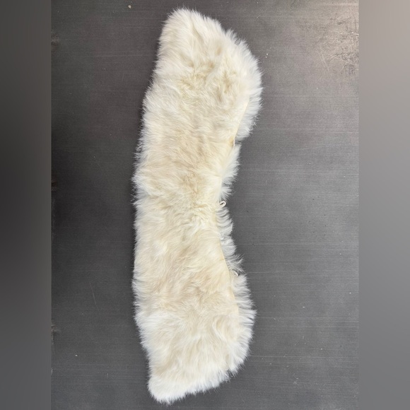 Vintage‎ Genuine Fox Fur Winter White Ivory Soft Dress Jacket Collar Wedding - Picture 14 of 16